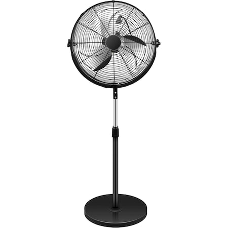 Ipower Simple Deluxe Industrial Stand Fan, 18 inch, White, 18 Inch Industrial Standing Fan HIFANXSTAND18